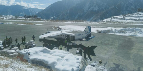 हुम्लामा हिमपातले हवाई सेवा अवरुद्ध, यात्रु सिमकोटमै थन्किए