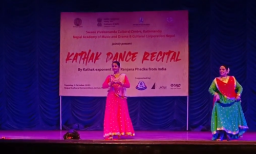 काठमाडौँबाट भारतीय कलाकार रञ्जना फड्के समूहको कथक नृत्य